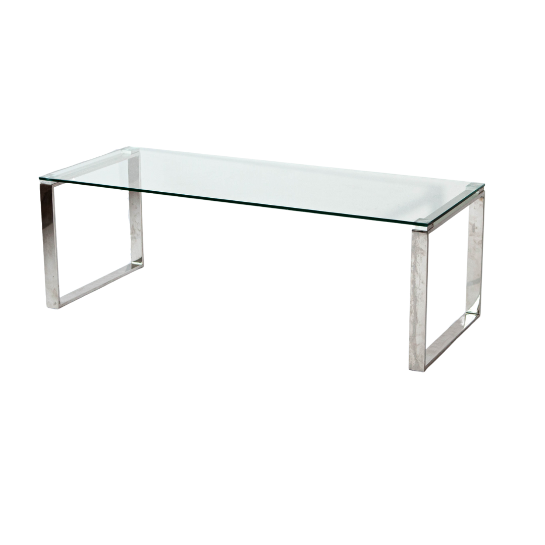 Gem Condo Glass and Chrome Coffee Table