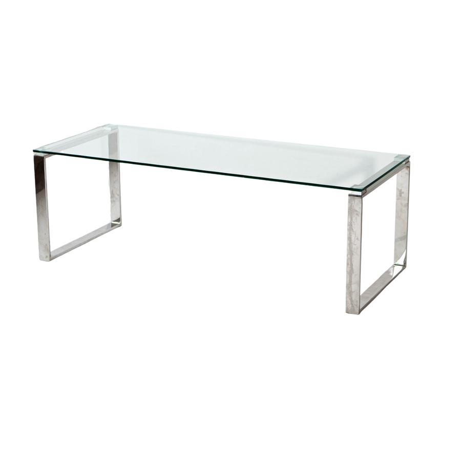 Gem Condo Glass and Chrome Coffee Table