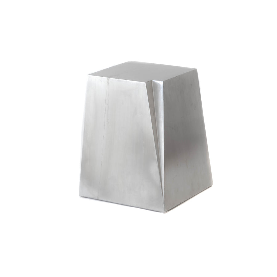 Outdoor Stool - Glacier Steel Angular