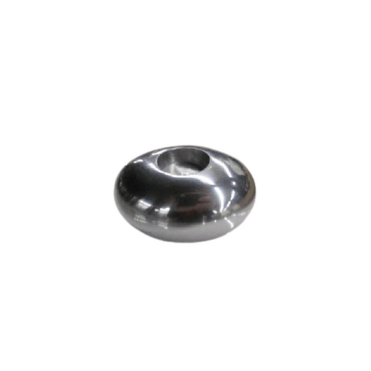 Candle Holder - Large Stone Chrome
