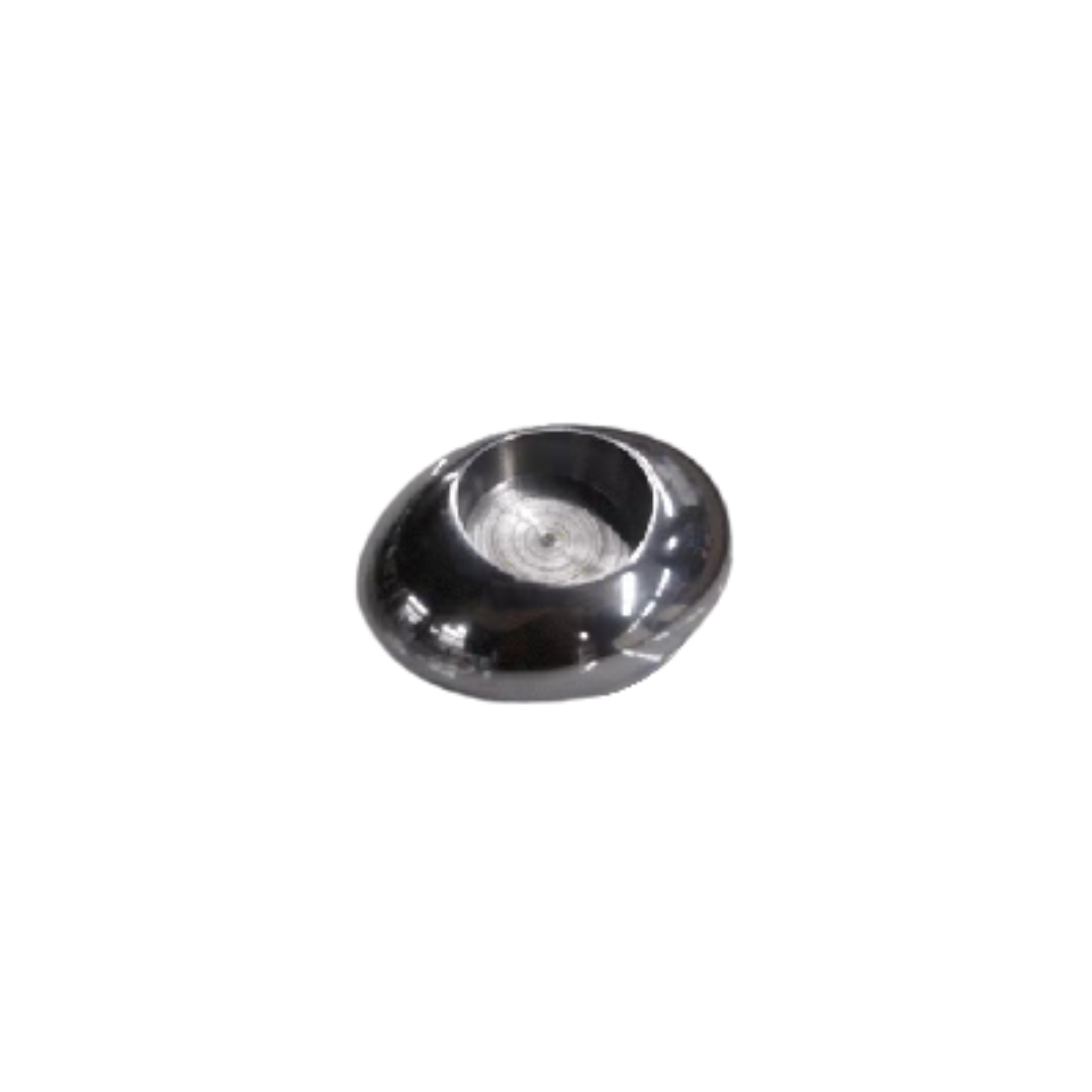 Candle Holder - Small Stone Chrome