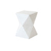 End Table - Geo Square Triangles White