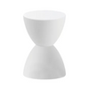 End Table - Geo Round Hourglass White