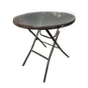 Outdoor Bistro Table - Small Round Black Foldable