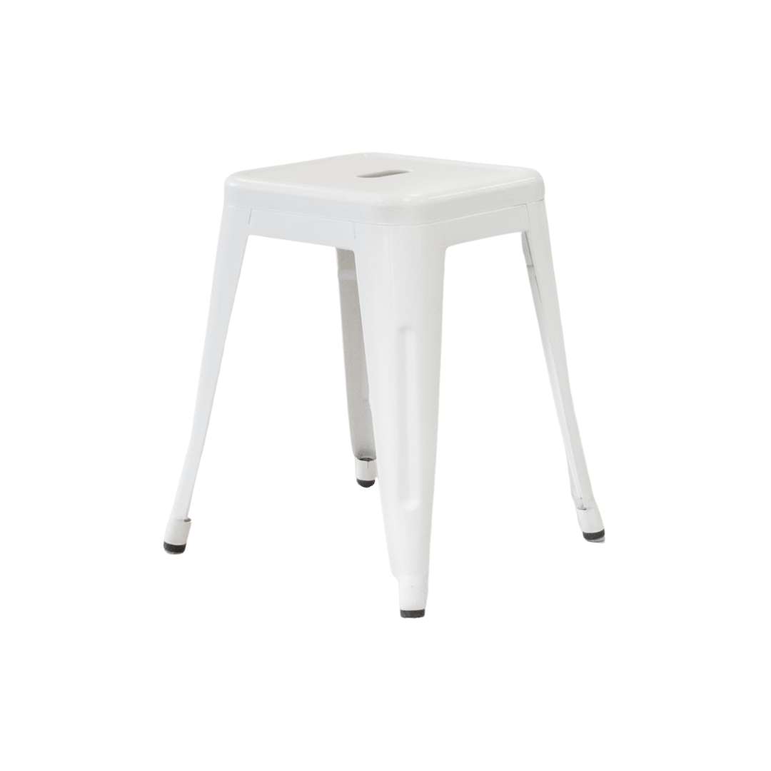Stool - Retro Metal White Short