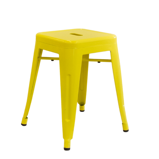 Stool - Retro Metal Yellow Short