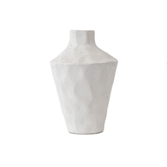 Matte White Cone Shape Vase