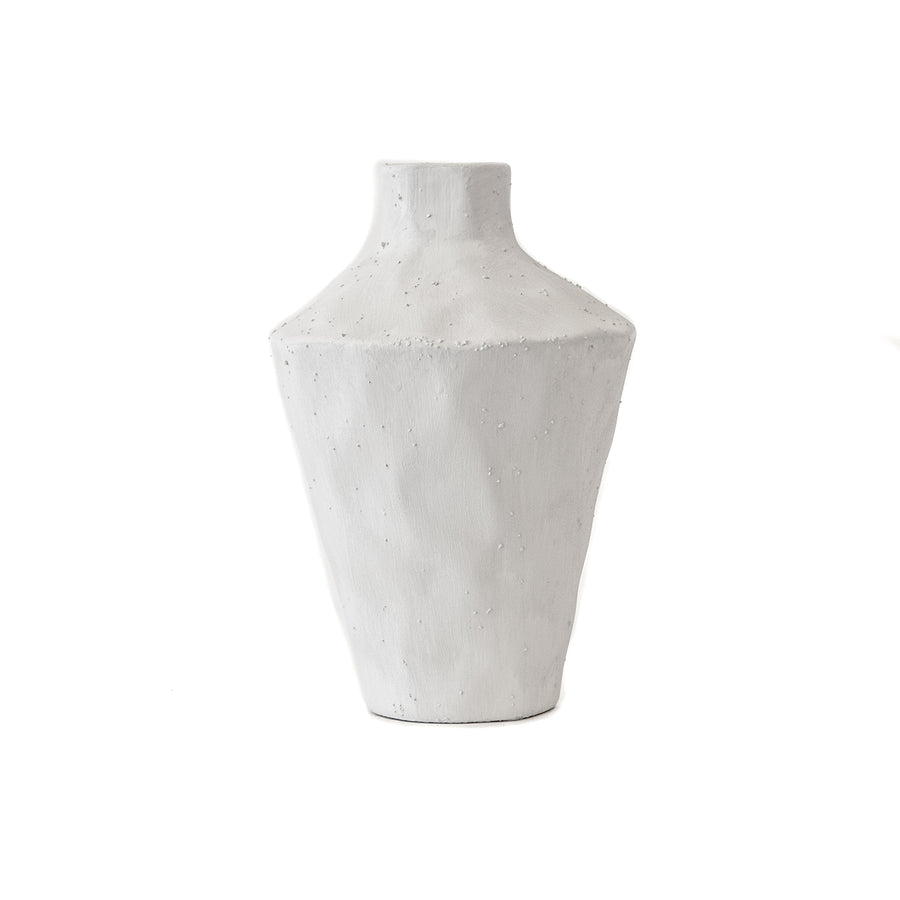Matte White Cone Shape Vase