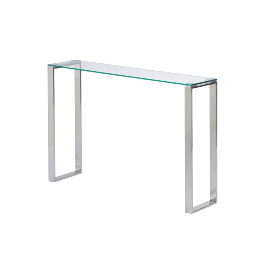 Console - Gem Glass Long Chrome Legs - 55"