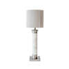 Table Lamp - White Marble Cylinder