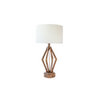 Table Lamp - Rustic Wood & Twine Brown