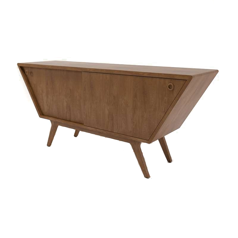 Credenza - Buckley Trapezoid Walnut w Cupboards JB - 71.5"