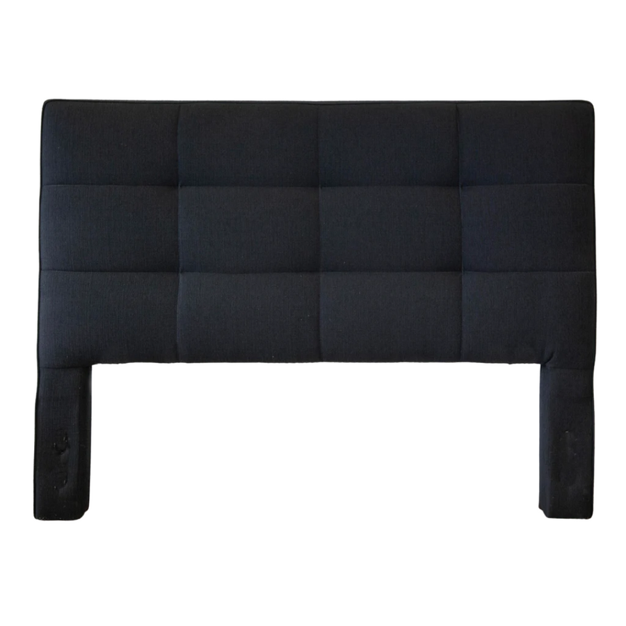 Headboard - Queen Square Tufted Textured Black