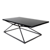 Coffee Table - Geometric Frame Black Glass