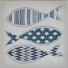 Art - Fish Patterns 1 Blue - Small - CLEARED 12" X 12"
