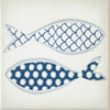 Art - Fish Patterns 2 Blue - Small - CLEARED 12" X 12"