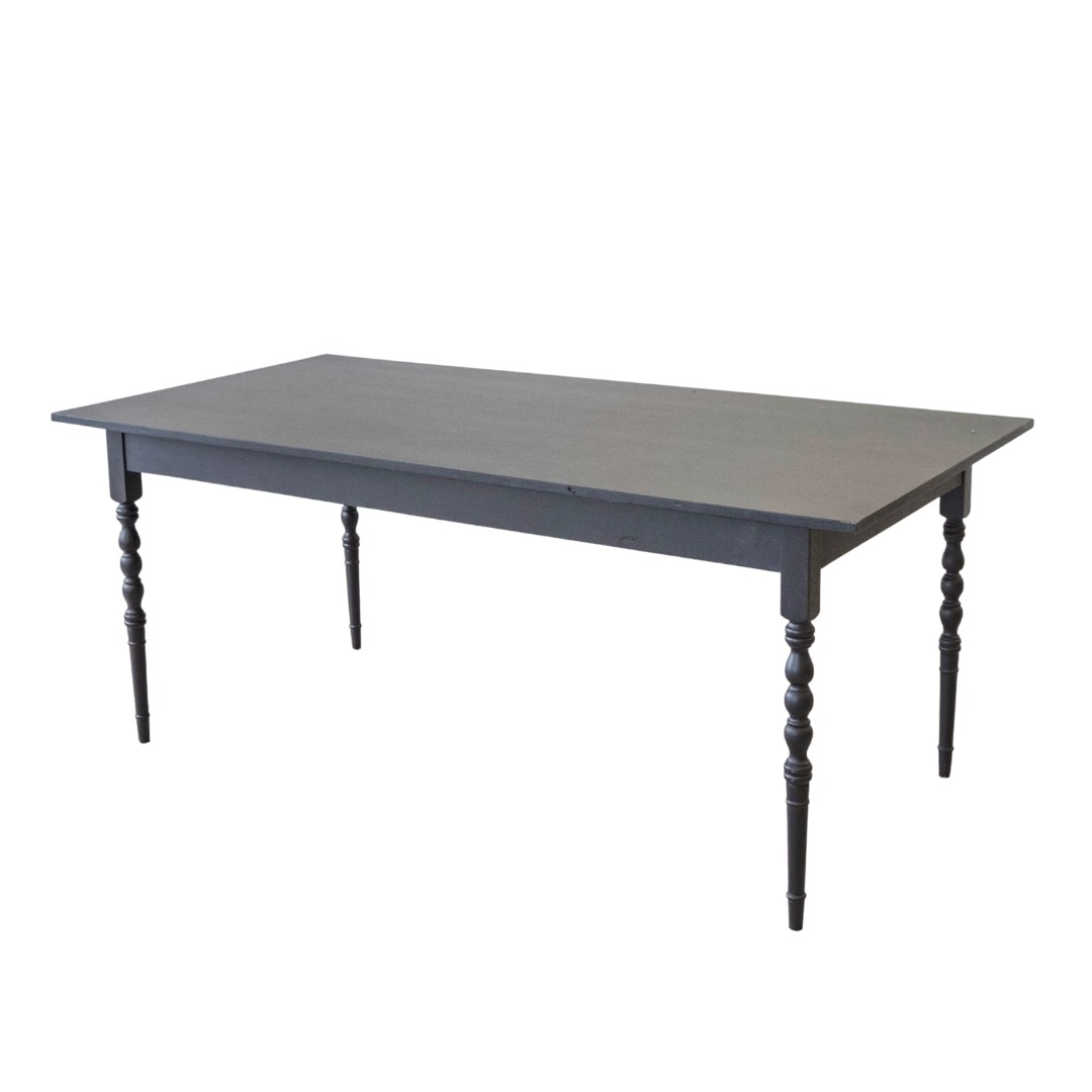 Fraser Black Spindle Leg - 35.5x71"