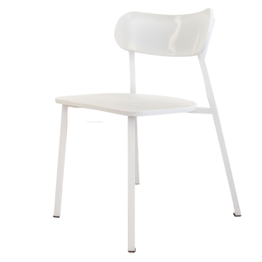 Office Chair - Gloss White Metal