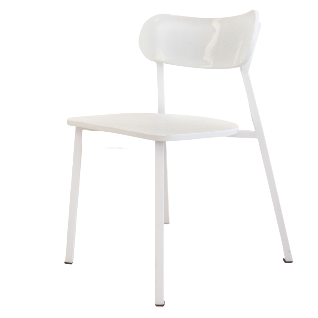 Office Chair - Gloss White Metal