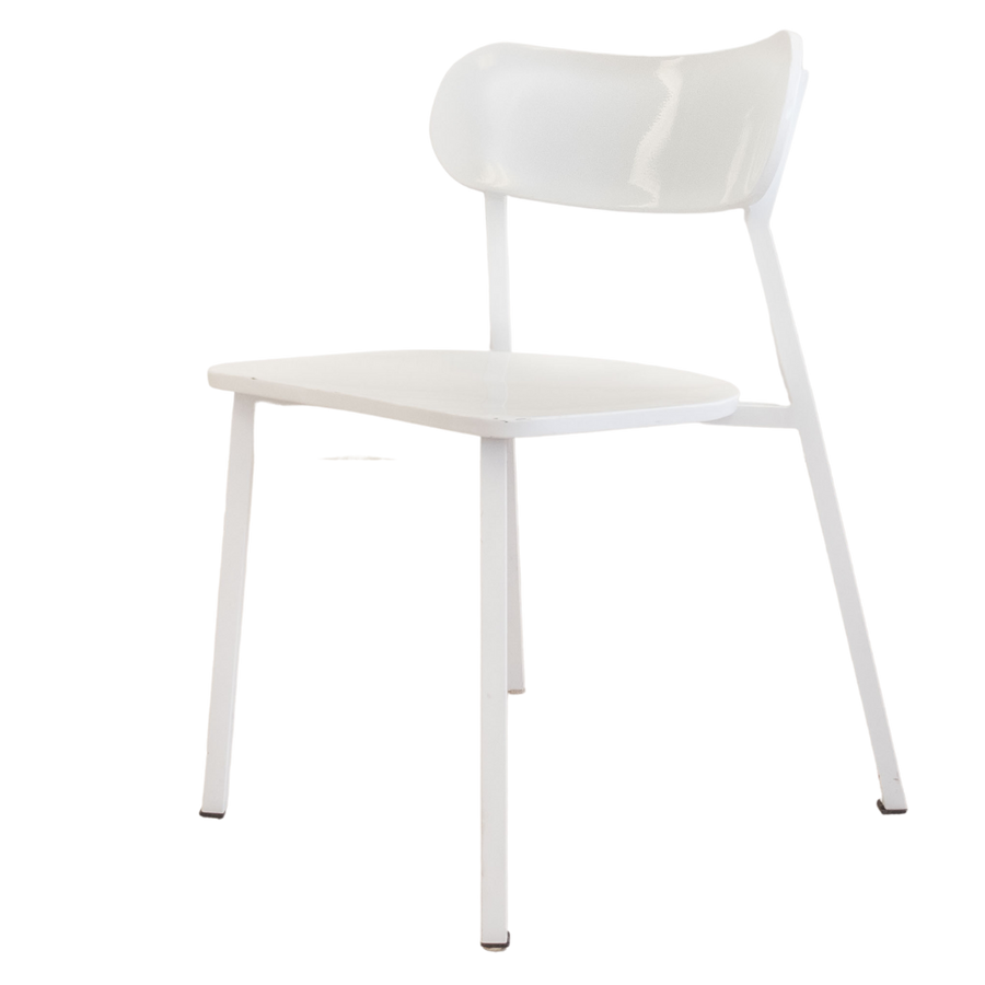 Office Chair - Gloss White Metal