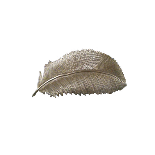 Wall Art - Small Carved Feather Champagne Gold