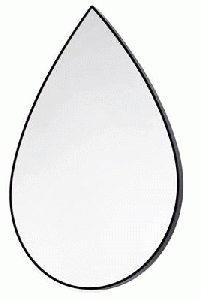Mirror - Teardrop Black