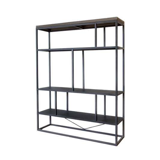 Bookshelf - Metro Metal Grey Taupe Tall