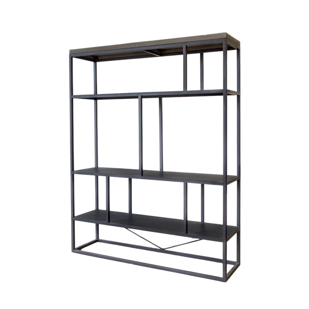Bookshelf - Metro Metal Grey Taupe Tall