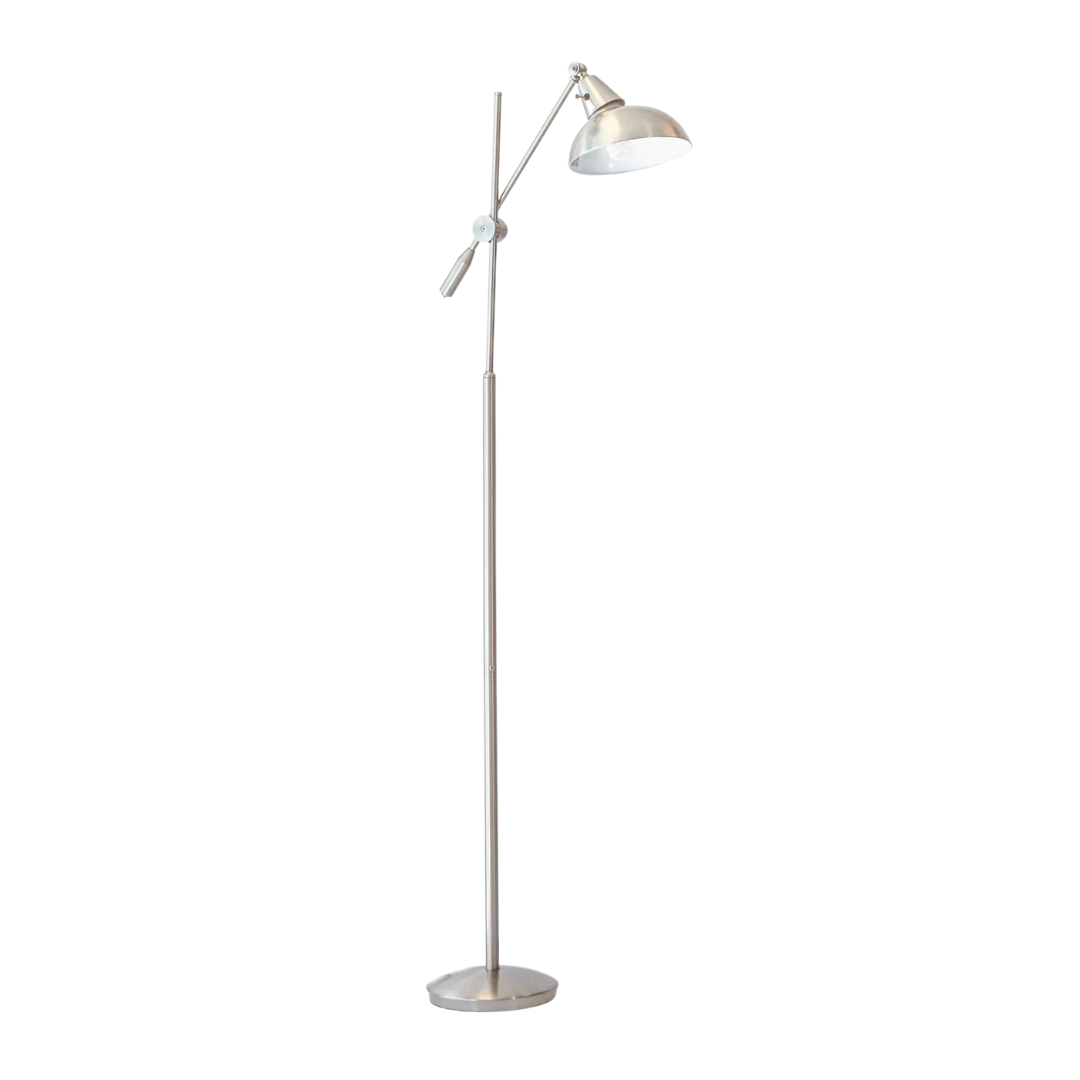 Floor Lamp - Brushed Steel Adjustable Arm