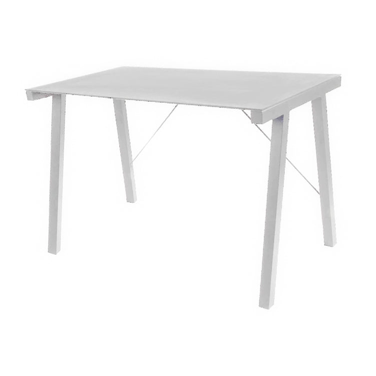 Desk - Typhoon Flared Legs White Glass Top - 71''