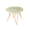 End Table - Round Marble Top Brass Legs