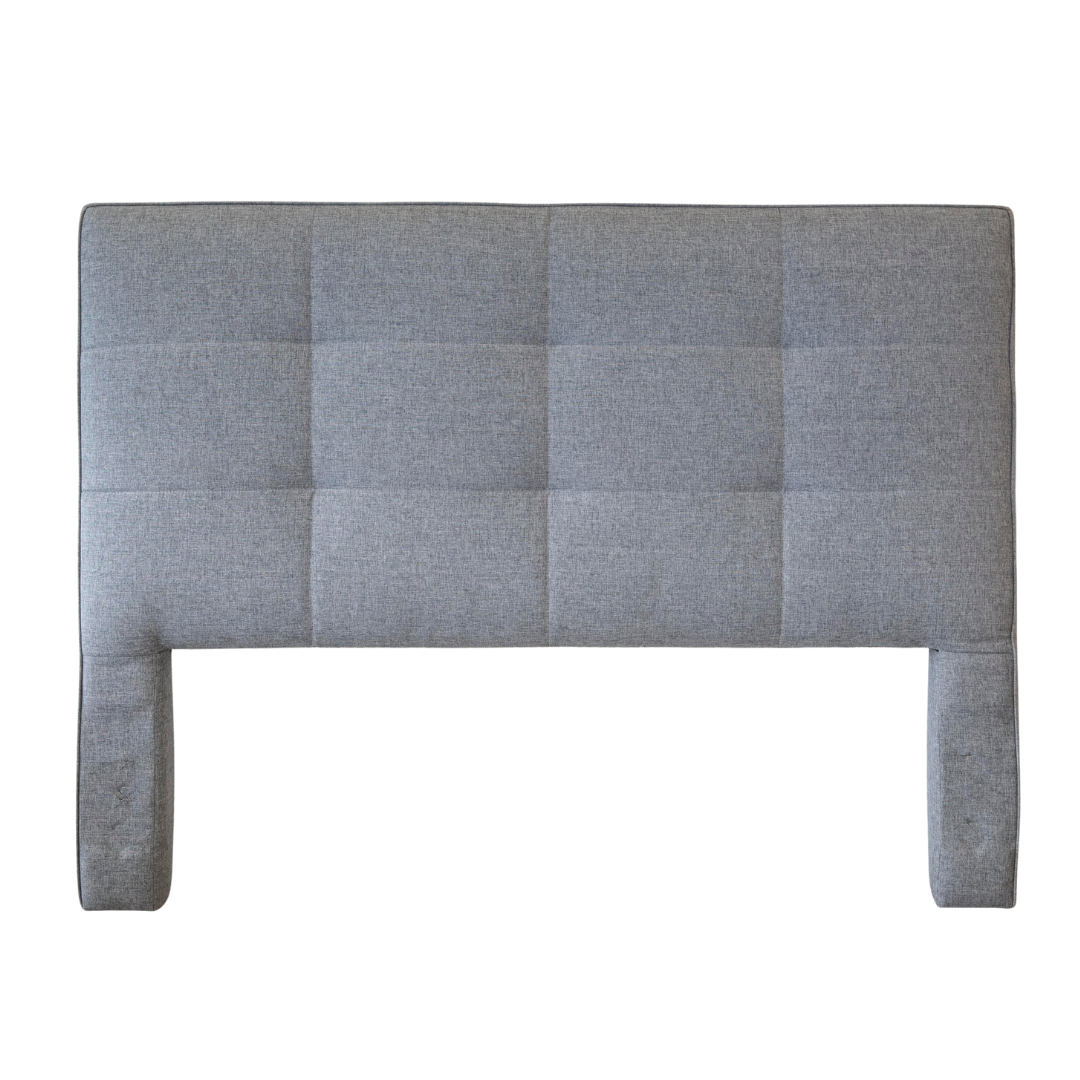 Headboard - Queen Square Tufted - Dark Grey