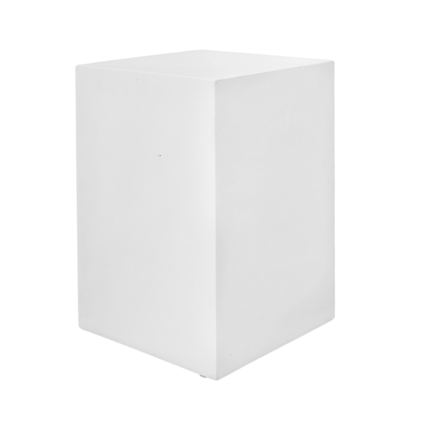 End Table - Pedestal X-Large Gallery Style White