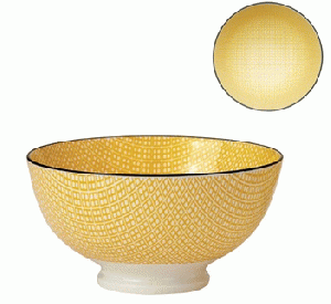 Bowl - Yellow Black Trim