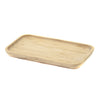 Tray - Small Wooden Striped White Base High Edges