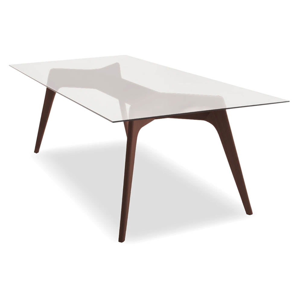 Hesse Glass Top Flared Leg