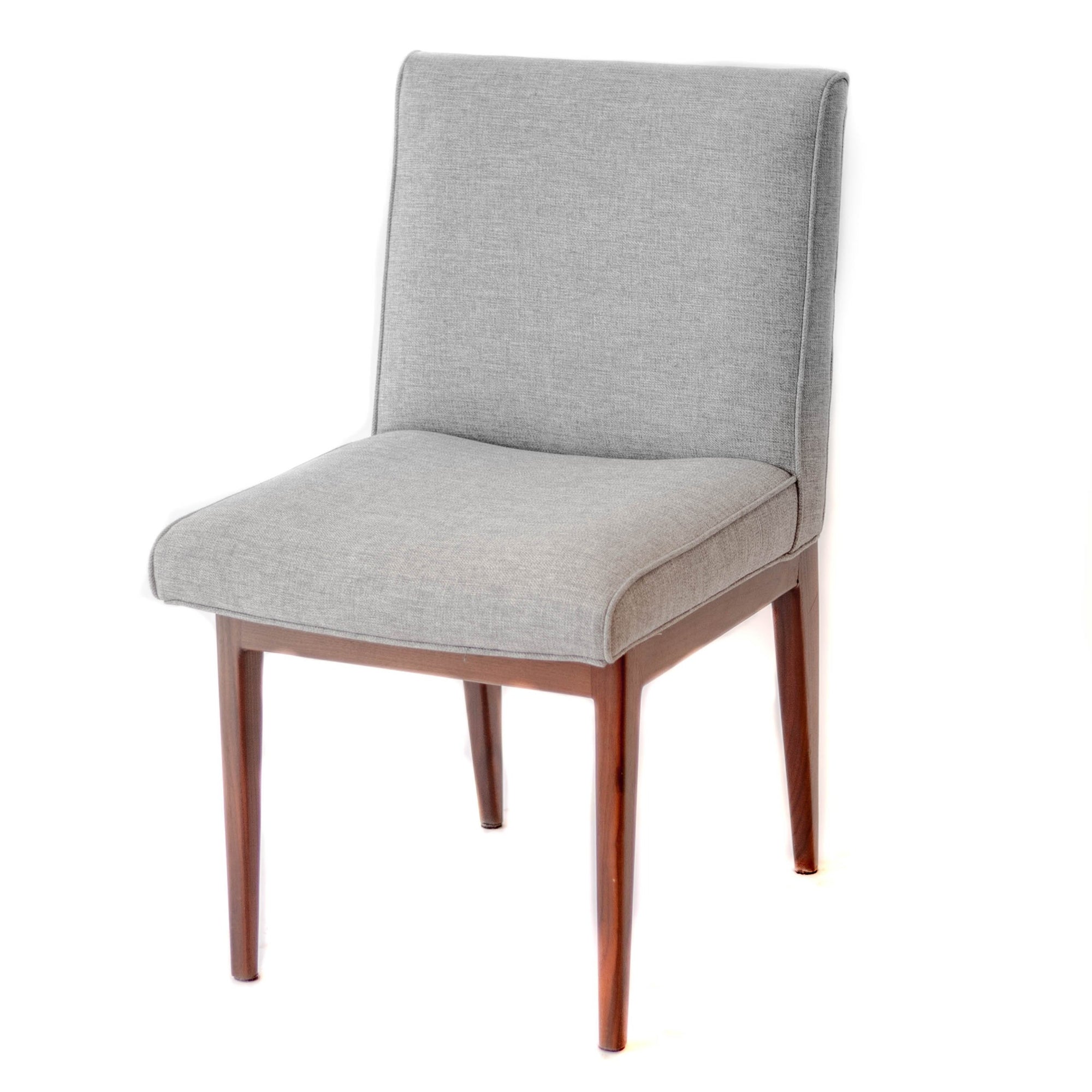 Morris Grey Fabric Walnut Leg