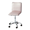 Office Chair - Chrome & Pink Vinyl Armless