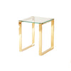 End Table - Glass Top & Gold Legs