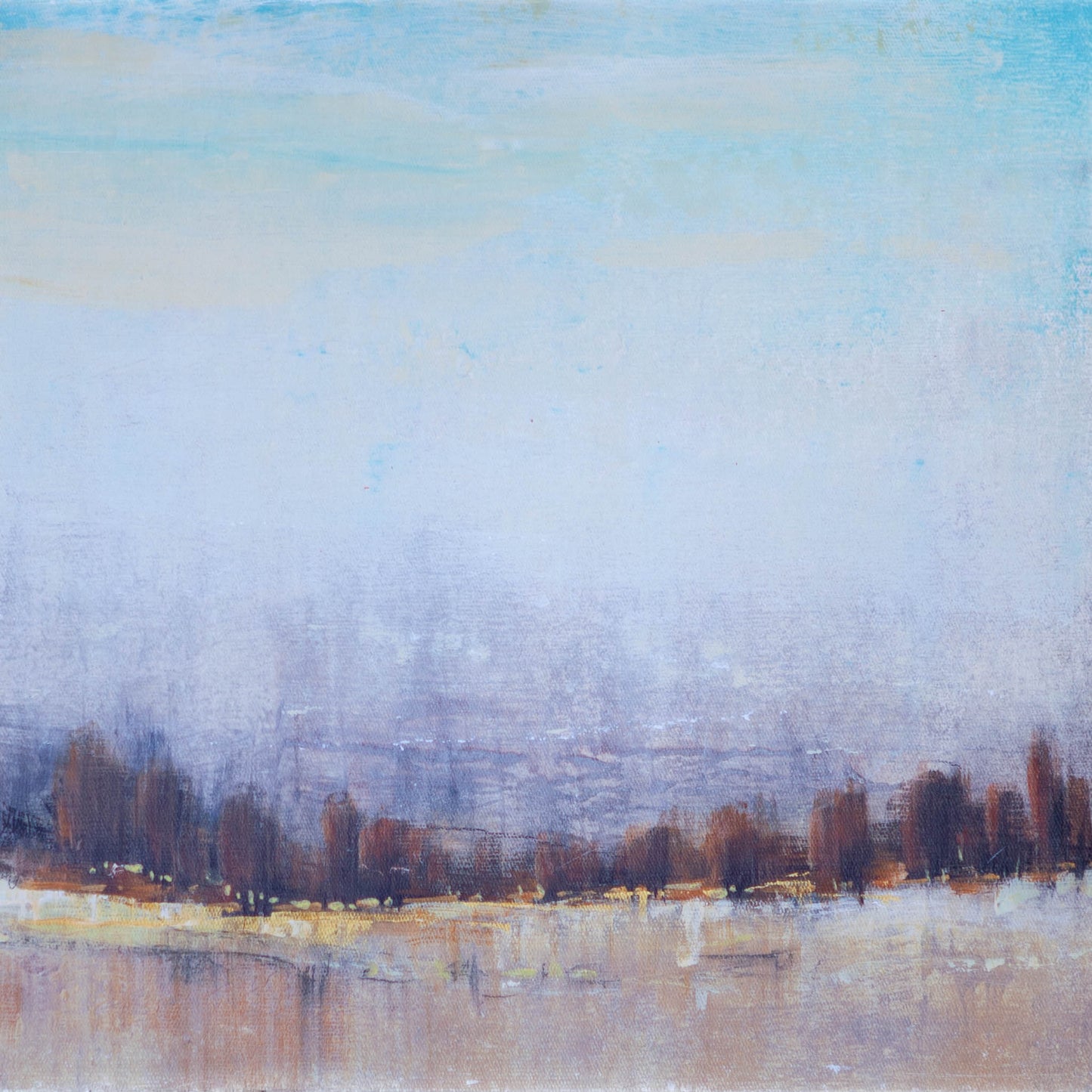 Art - Brown Trees on Horizon Blue Sky Medium 30" X 30" CLEARED