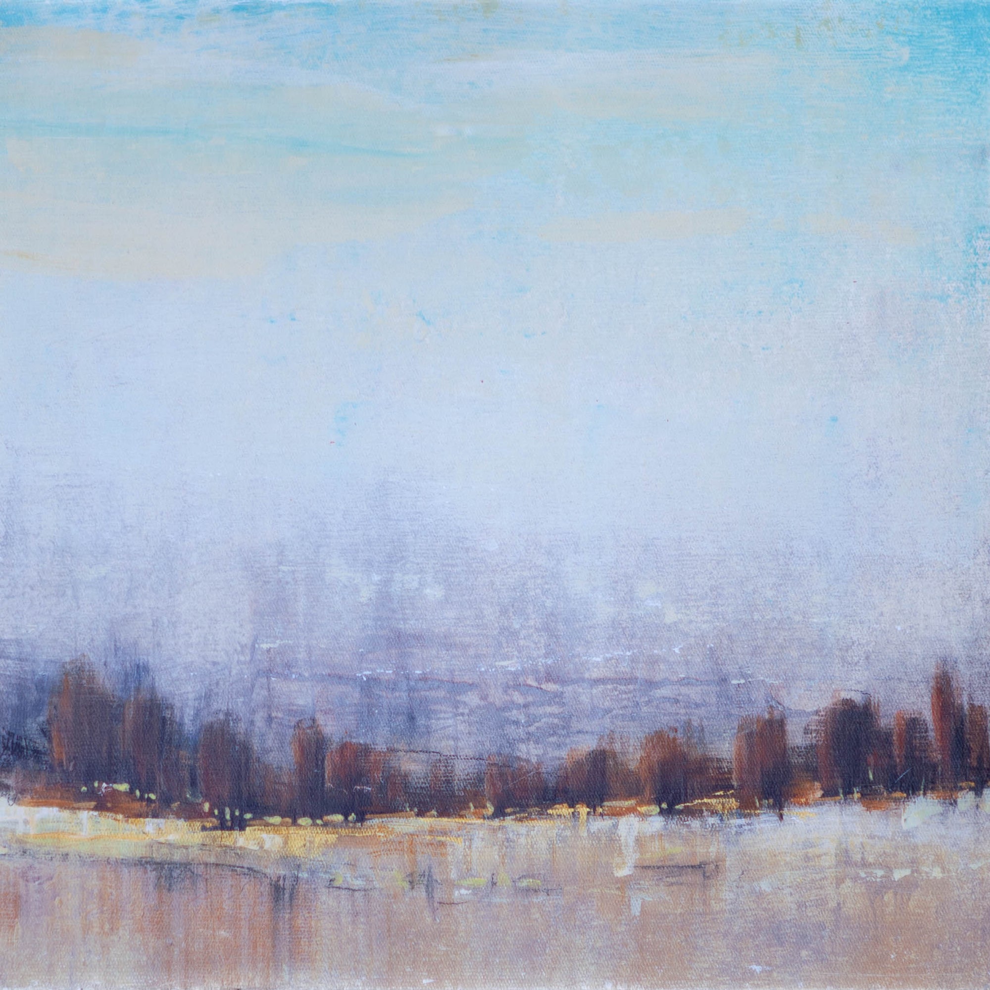 Art - Brown Trees on Horizon Blue Sky Medium 30" X 30" CLEARED