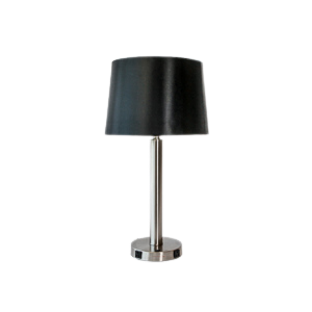 Table Lamp - Brushed Chrome Cylinder