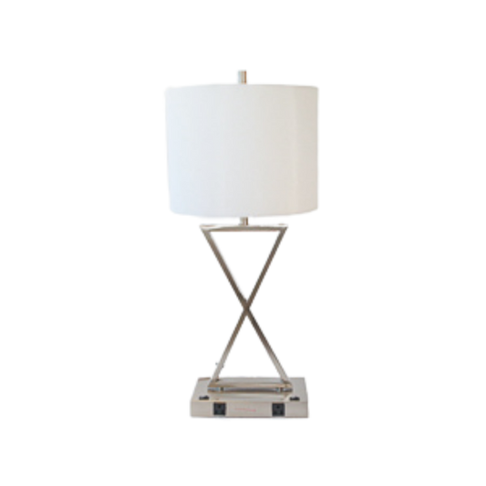 Table Lamp - Triangle Brushed Chrome