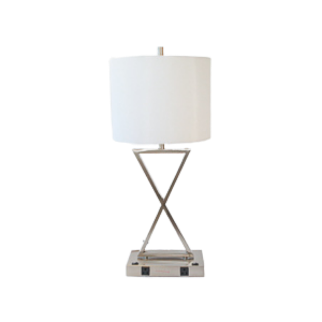 Table Lamp - Triangle Brushed Chrome