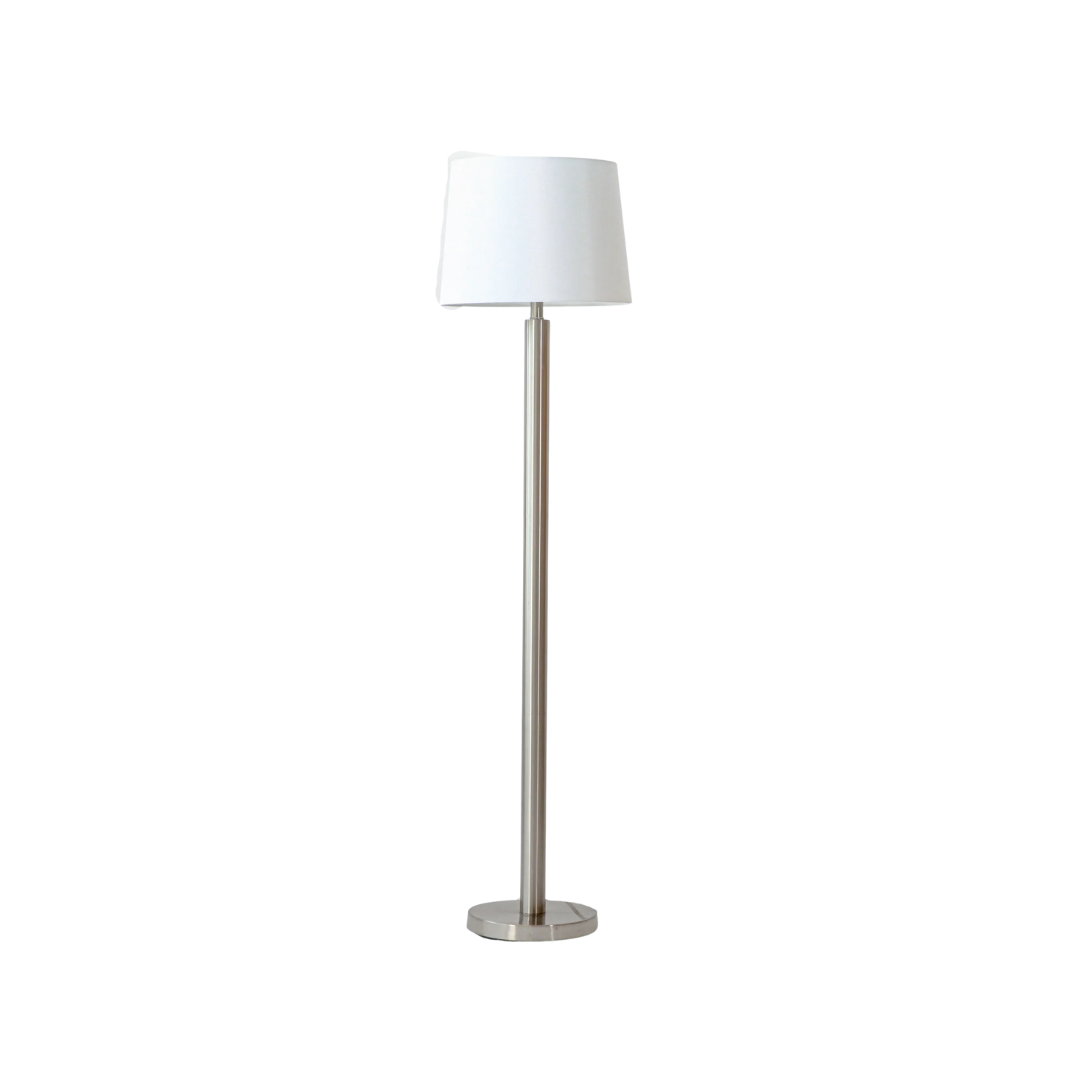 Floor Lamp - Brushed Chrome Cylinder