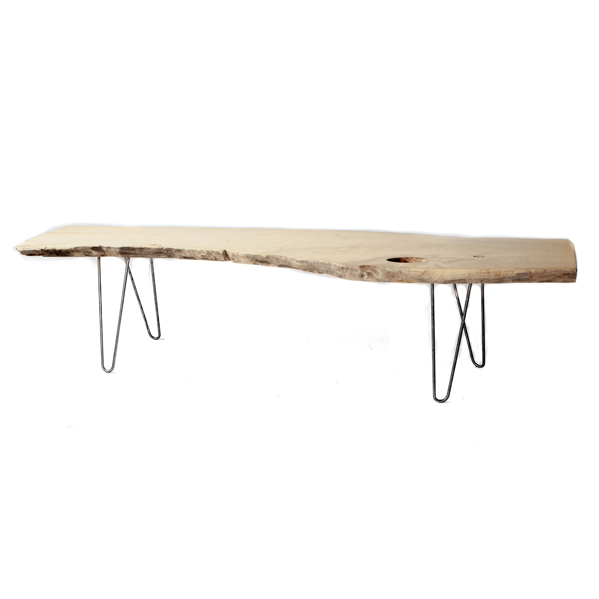 Bench - Raw Plank w/ Hairpin Legs - 17x72