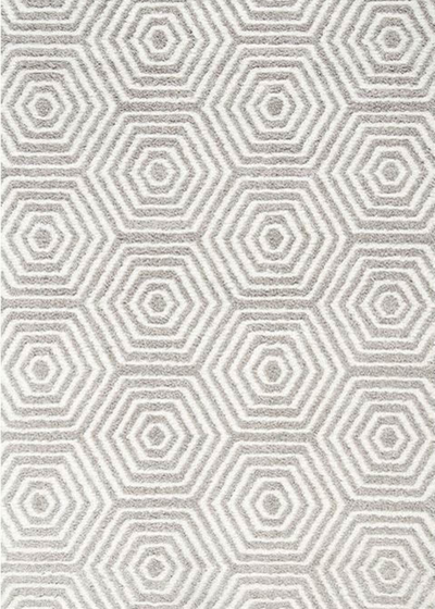 Geometric Cream & Grey Rug