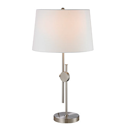 Table Lamp - 2 Rod Brushed Chrome Adjustable