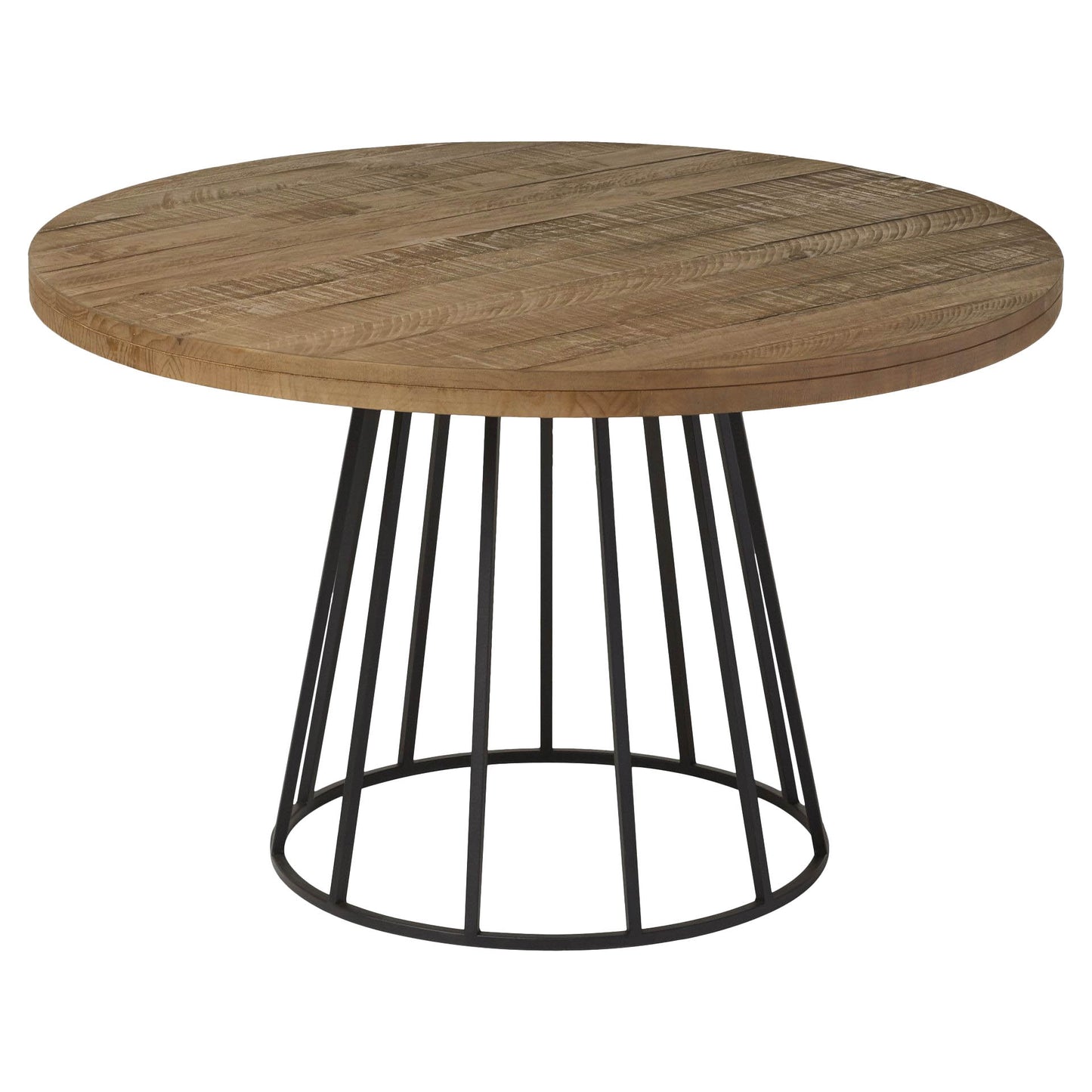 Mayfair Black Iron Legs Wood Top - 48"