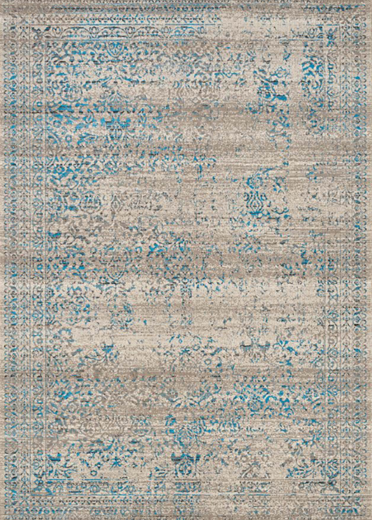 Parlour Persian Rug In Blue and Taupe